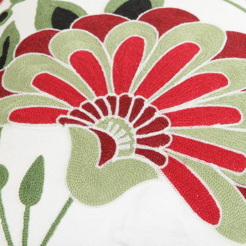 100% Cotton Embroidery Flower Pattern Pillow Cover Home Decoration Sofa Cushion Cover Housewarming Gift Pillow Case Decorative Embroidered Pillow Cover Handmade Cotton Cover For Throw Pillows Beautiful Modern Floral Patterns 45x45cm Stevvex