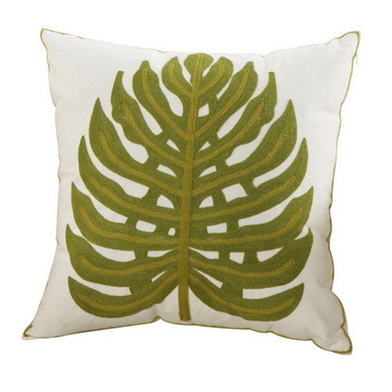 100% Cotton Embroidery Flower Pattern Pillow Cover Home Decoration Sofa Cushion Cover Housewarming Gift Pillow Case Decorative Embroidered Pillow Cover Handmade Cotton Cover For Throw Pillows Beautiful Modern Floral Patterns 45x45cm Stevvex