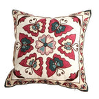 100% Cotton Embroidery Flower Pattern Pillow Cover Home Decoration Sofa Cushion Cover Housewarming Gift Pillow Case Decorative Embroidered Pillow Cover Handmade Cotton Cover For Throw Pillows Beautiful Modern Floral Patterns 45x45cm Stevvex