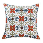 100% Cotton Embroidery Flower Pattern Pillow Cover Home Decoration Sofa Cushion Cover Housewarming Gift Pillow Case Decorative Embroidered Pillow Cover Handmade Cotton Cover For Throw Pillows Beautiful Modern Floral Patterns 45x45cm Stevvex