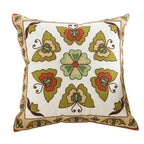 100% Cotton Embroidery Flower Pattern Pillow Cover Home Decoration Sofa Cushion Cover Housewarming Gift Pillow Case Decorative Embroidered Pillow Cover Handmade Cotton Cover For Throw Pillows Beautiful Modern Floral Patterns 45x45cm Stevvex