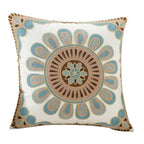 100% Cotton Embroidery Flower Pattern Pillow Cover Home Decoration Sofa Cushion Cover Housewarming Gift Pillow Case Decorative Embroidered Pillow Cover Handmade Cotton Cover For Throw Pillows Beautiful Modern Floral Patterns 45x45cm Stevvex