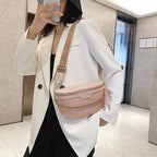 Retro Waist Bag PU Leather Fanny Pack Purse Leather with Gold Chain Strap Stylish Waist Pack Women Belt Bag Multifunctional Chest Bag Stevvex