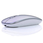 Retro Wireless Mouse RGB Rechargeable Mouse Wireless Computer Mute Mouse Portable Mobile Optical Office Mouse with USB LED Backlit Gaming Office Mouse Laptop Stevvex