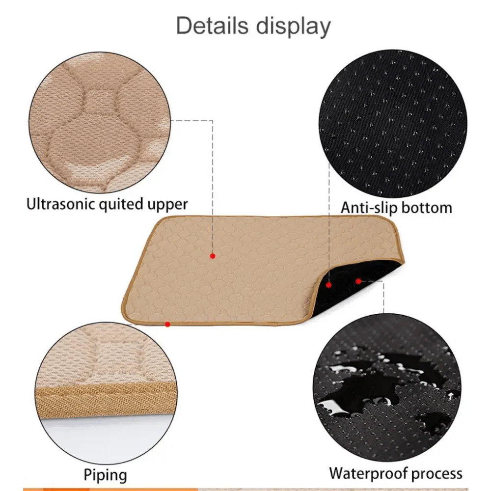 Reuseable Dog Pee Pads Dog Diapers Puppy Waterproof Mat For Pets - Washable Training Pads for Dogs Cats Rabbit Stevvex