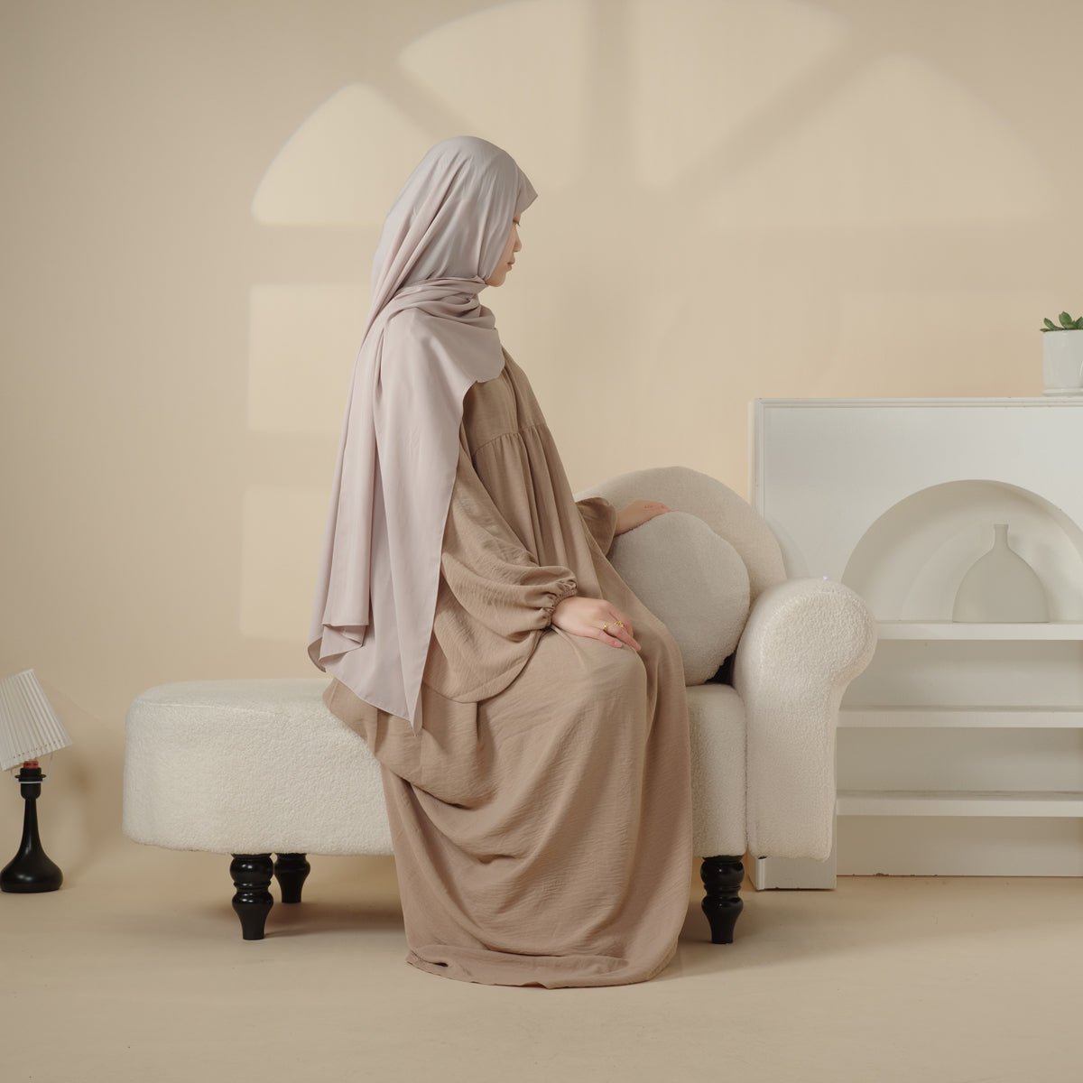 Reversible Abaya Made With Crepe Fabric (MA035) Mariam's Collection
