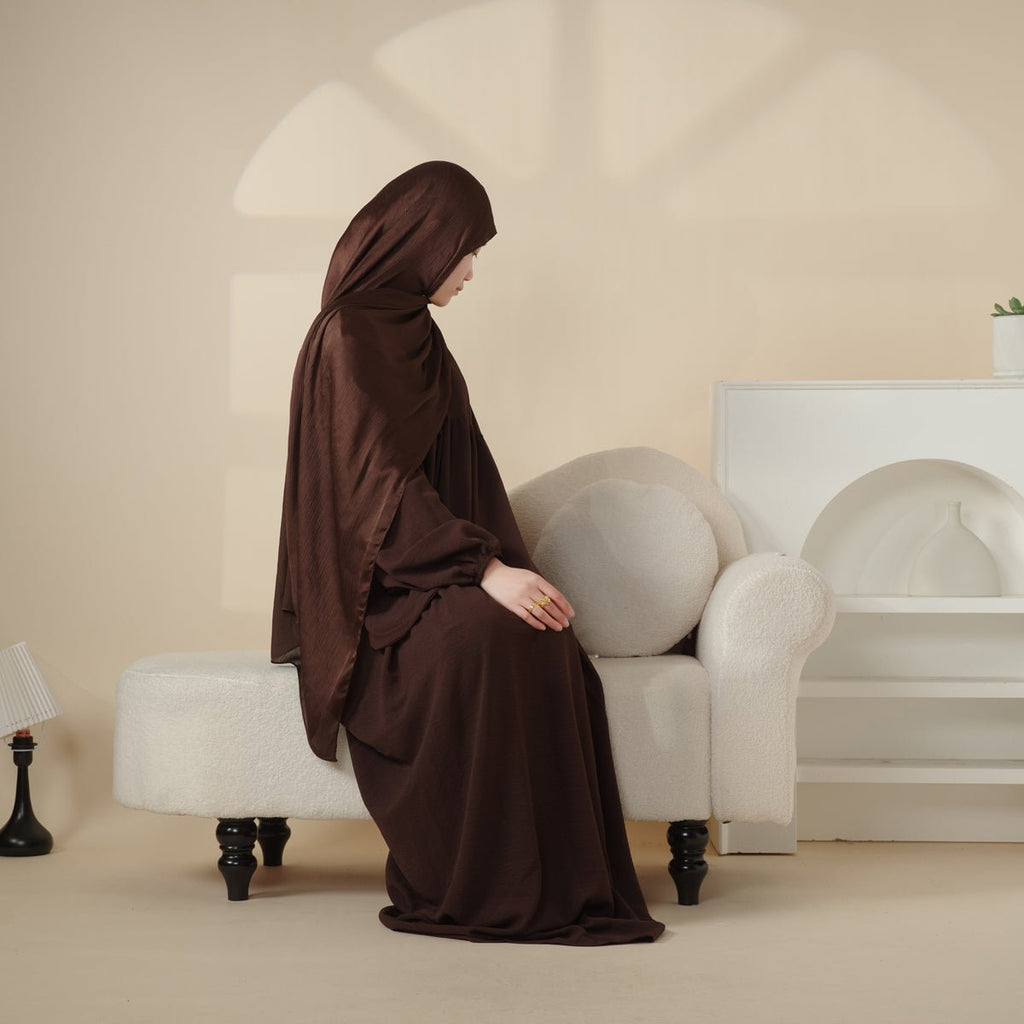 Reversible Abaya Made With Crepe Fabric (MA035) Mariam's Collection