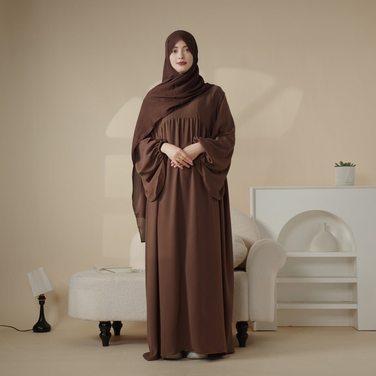 Reversible Abaya Made With Crepe Fabric (MA035) Mariam's Collection