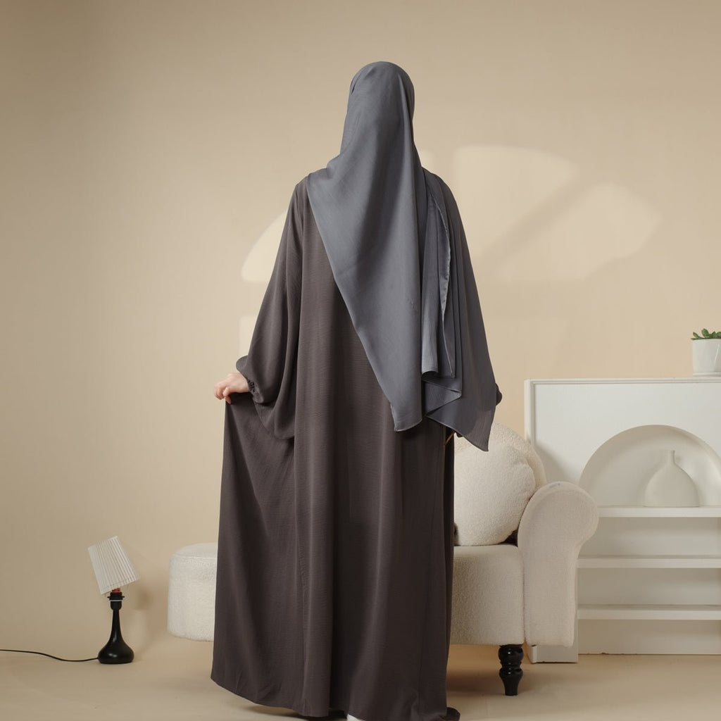 Reversible Abaya Made With Crepe Fabric (MA035) Mariam's Collection