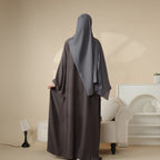 Reversible Abaya Made With Crepe Fabric (MA035) Mariam's Collection