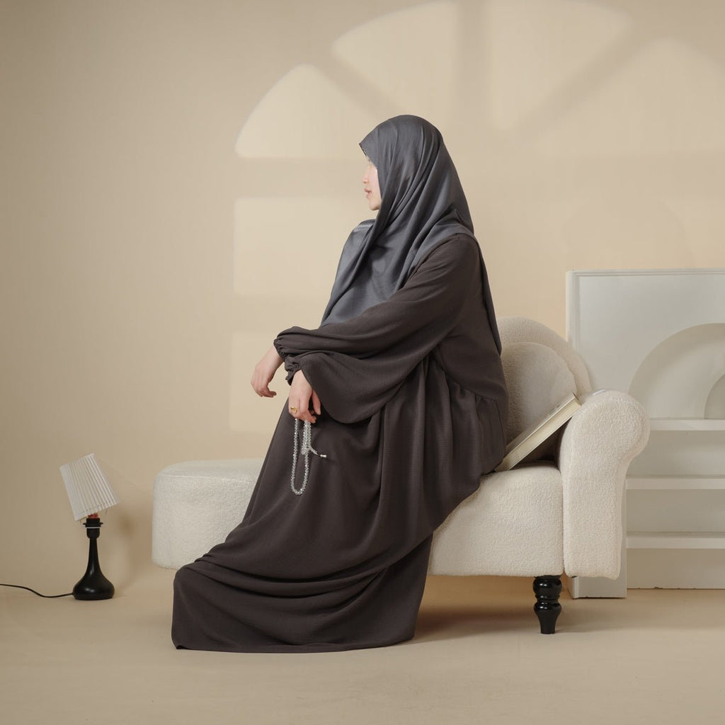 Reversible Abaya Made With Crepe Fabric (MA035) Mariam's Collection