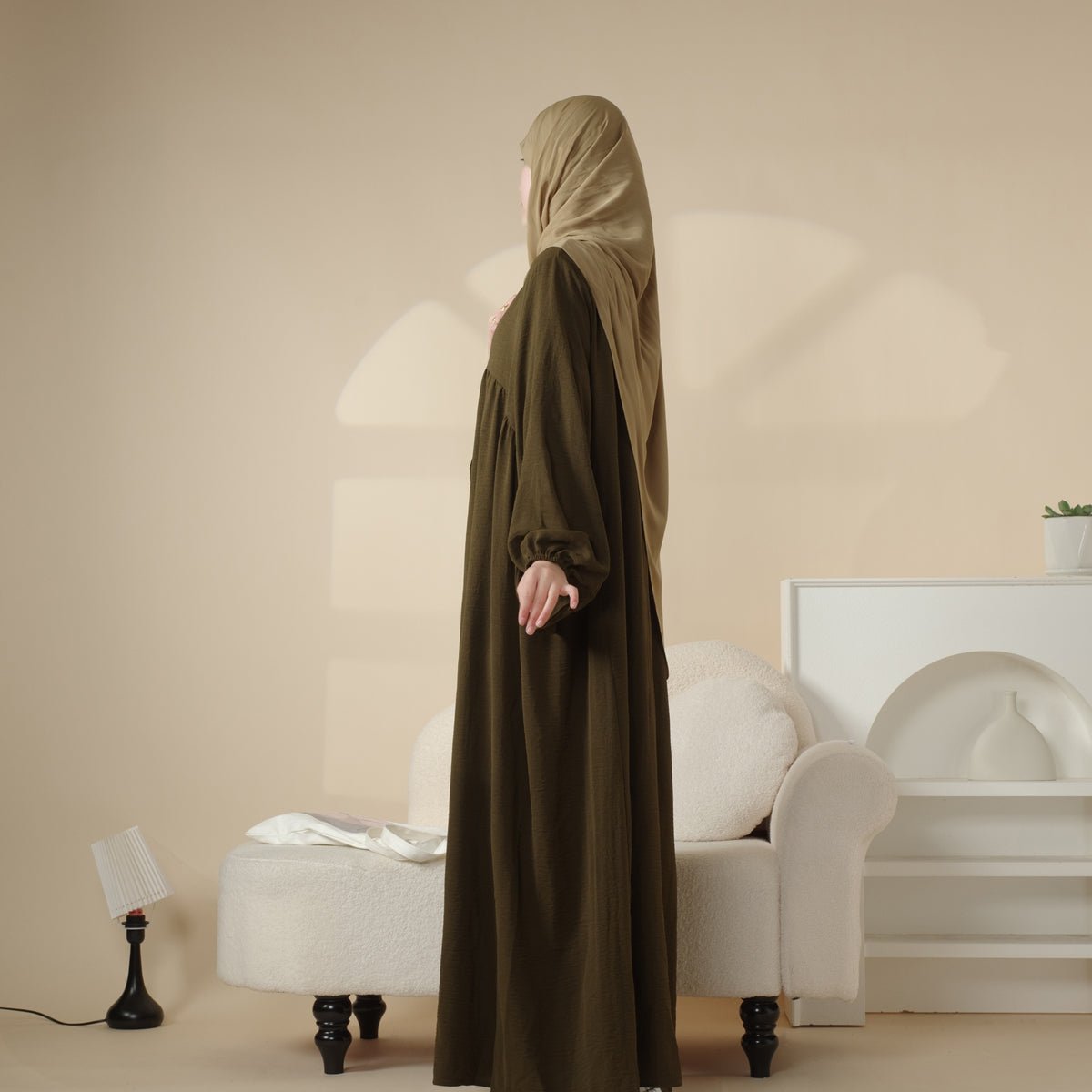 Reversible Abaya Made With Crepe Fabric (MA035) Mariam's Collection