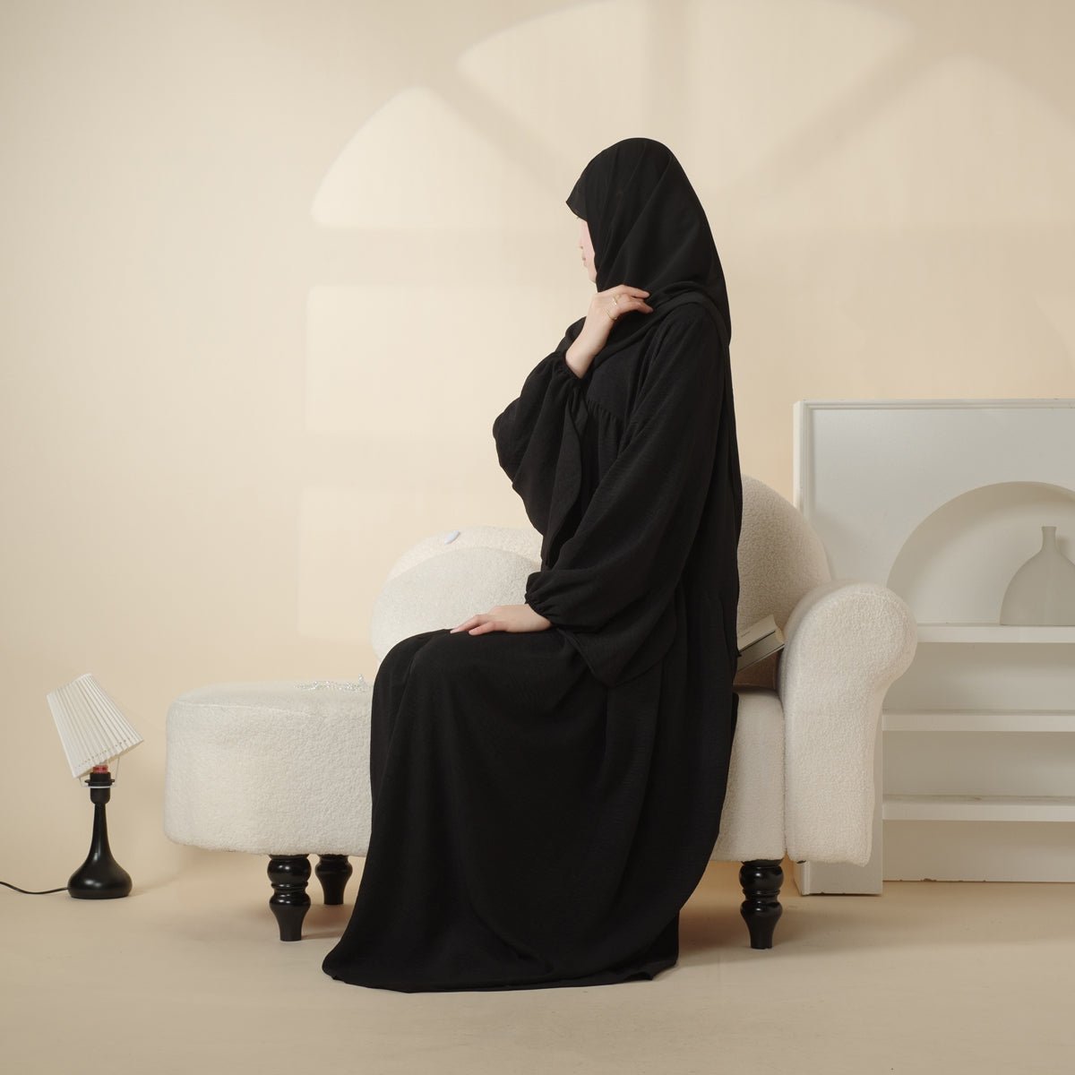 Reversible Abaya Made With Crepe Fabric (MA035) Mariam's Collection