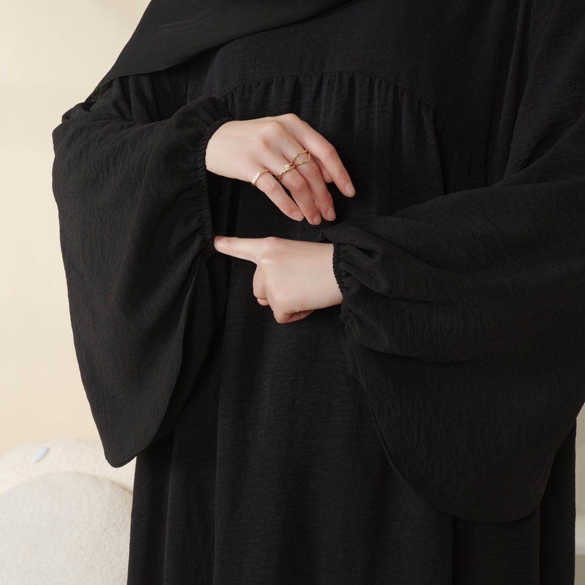 Reversible Abaya Made With Crepe Fabric (MA035) Mariam's Collection