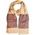Reversible Faux Pashmina Paisley Scarf Lightweight Soft