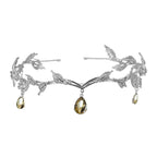 Rhinestone-Encrusted Hair Clip with Forehead Pendant Accent (MAC329)