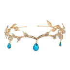 Rhinestone-Encrusted Hair Clip with Forehead Pendant Accent (MAC329)
