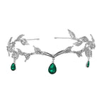 Rhinestone-Encrusted Hair Clip with Forehead Pendant Accent (MAC329)