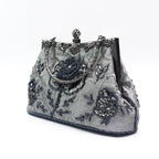 Rhinestone Rose Embroidery Beaded Vintage Clutch Bag (MAC292)