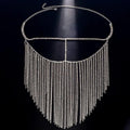 MAC054 Rhinestone Tassel Face Chain Mask - Bling Cover for Parties & Events - SJB-DIAMOND ELITES