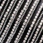 MAC054 Rhinestone Tassel Face Chain Mask - Bling Cover for Parties & Events - SJB-DIAMOND ELITES