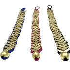 Rina Temple Bracelet Handwoven Metal Beads Cotton Thread Boho Indian Design