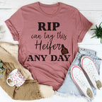 Rip Can Tag This Heifer Any Day Tee Peachy Sunday