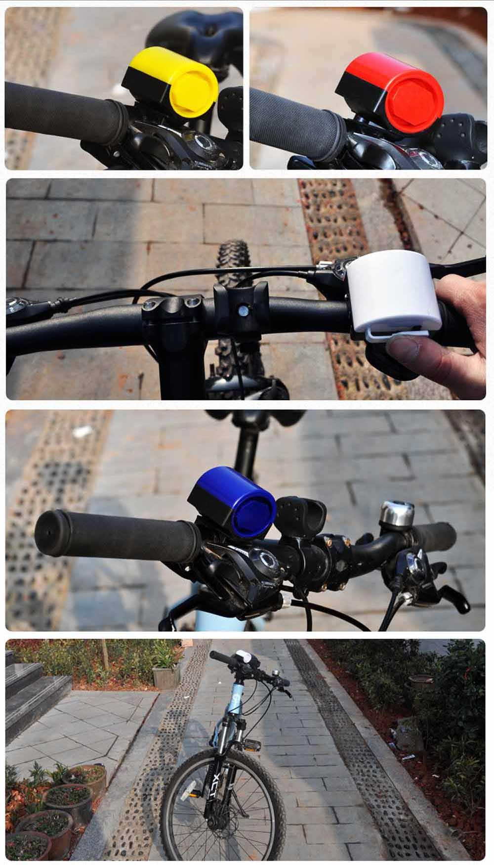 Road Bicycle Bike Electronic Bell Loud Sound Horn Cycling Hooter Siren Holder Loud Electric Bike Horn Sound Bicycle Cycling Handlebar Ring Alarm Bells Perfect Gift For Kids Adults Stevvex