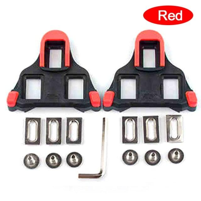 Road Bike Cycling Shoe Pedal Cleats Bicycle Accessories Road Bike Cleats For Cleats- Indoor Outdoor Spin Cycling Pedals Cleat & Bicycle Clips Set Stevvex