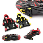 Road Bike Cycling Shoe Pedal Cleats Bicycle Accessories Road Bike Cleats For Cleats- Indoor Outdoor Spin Cycling Pedals Cleat & Bicycle Clips Set Stevvex