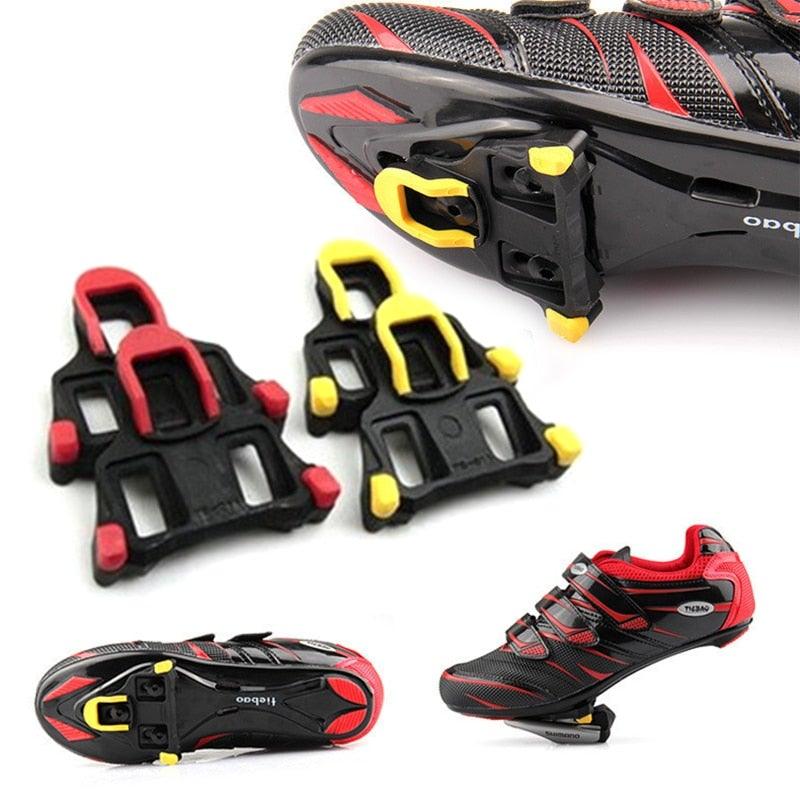 Road Bike Cycling Shoe Pedal Cleats Bicycle Accessories Road Bike Cleats For Cleats- Indoor Outdoor Spin Cycling Pedals Cleat & Bicycle Clips Set Stevvex