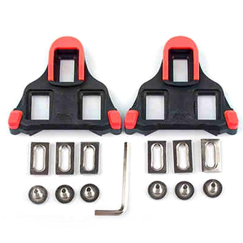 Road Bike Cycling Shoe Pedal Cleats Bicycle Accessories Road Bike Cleats For Cleats- Indoor Outdoor Spin Cycling Pedals Cleat & Bicycle Clips Set Stevvex