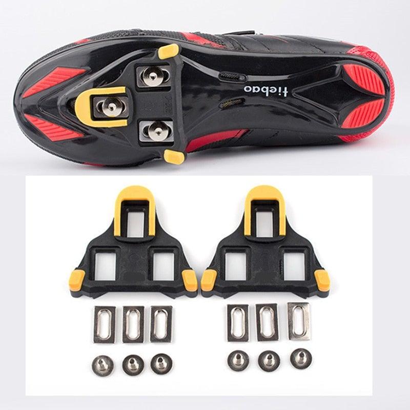 Road Bike Cycling Shoe Pedal Cleats Bicycle Accessories Road Bike Cleats For Cleats- Indoor Outdoor Spin Cycling Pedals Cleat & Bicycle Clips Set Stevvex