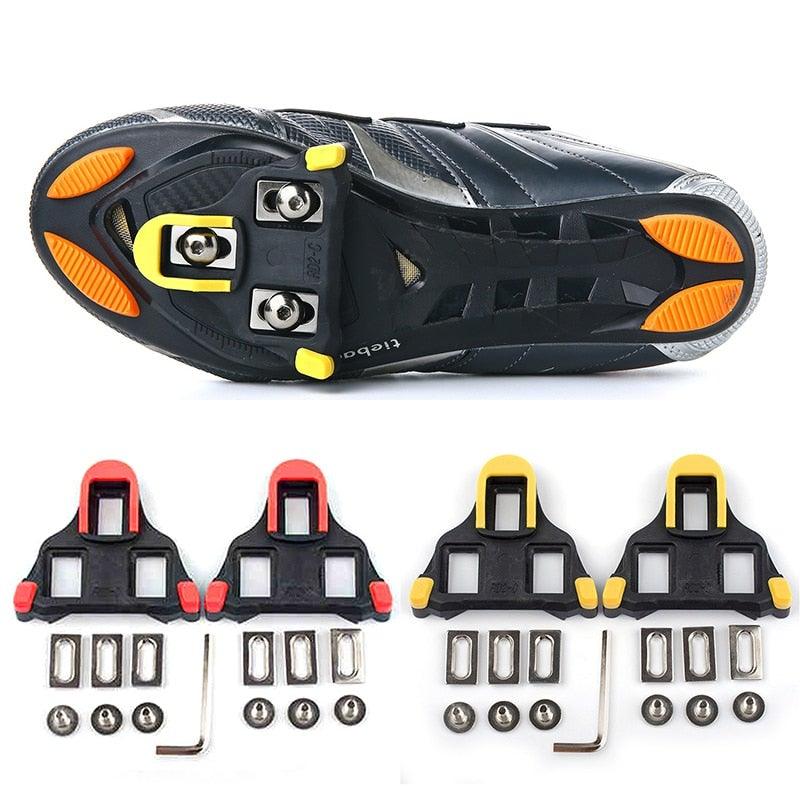 Road Bike Cycling Shoe Pedal Cleats Bicycle Accessories Road Bike Cleats For Cleats- Indoor Outdoor Spin Cycling Pedals Cleat & Bicycle Clips Set Stevvex