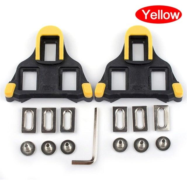 Road Bike Cycling Shoe Pedal Cleats Bicycle Accessories Road Bike Cleats For Cleats- Indoor Outdoor Spin Cycling Pedals Cleat & Bicycle Clips Set Stevvex