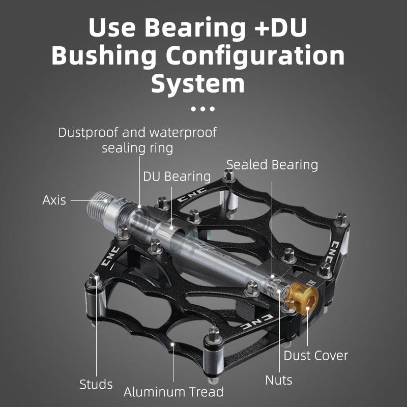 Road Bike Pedals Aluminum Alloy Anti-slip Bicycle Pedals Hollow-Carved Design Pedals Bicycle Accessories Mountain Bike Pedals Flat Bicycle Pedals Platform Cycling Sealed Bearing Aluminum Pedals For Mountain Bike Stevvex