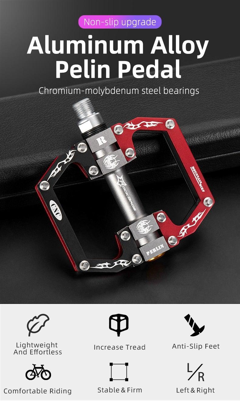 Road Bike Pedals Aluminum Alloy Anti-slip Bicycle Pedals Hollow-Carved Design Pedals Bicycle Accessories Mountain Bike Pedals Flat Bicycle Pedals Platform Cycling Sealed Bearing Aluminum Pedals For Mountain Bike Stevvex