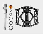 Road Bike Pedals Aluminum Alloy Anti-slip Bicycle Pedals Hollow-Carved Design Pedals Bicycle Accessories Mountain Bike Pedals Flat Bicycle Pedals Platform Cycling Sealed Bearing Aluminum Pedals For Mountain Bike Stevvex