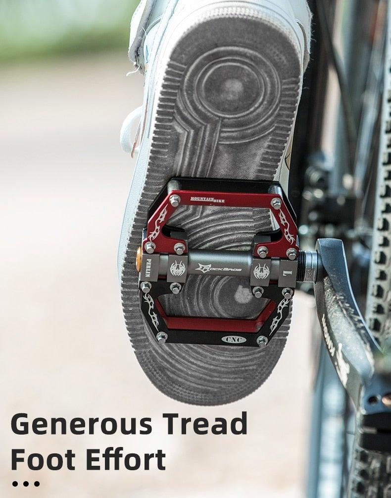 Road Bike Pedals Aluminum Alloy Anti-slip Bicycle Pedals Hollow-Carved Design Pedals Bicycle Accessories Mountain Bike Pedals Flat Bicycle Pedals Platform Cycling Sealed Bearing Aluminum Pedals For Mountain Bike Stevvex