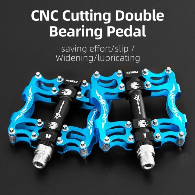 Road Bike Pedals Aluminum Alloy Anti-slip Bicycle Pedals Hollow-Carved Design Pedals Bicycle Accessories Mountain Bike Pedals Flat Bicycle Pedals Platform Cycling Sealed Bearing Aluminum Pedals For Mountain Bike Stevvex