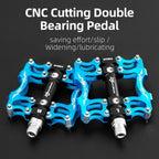 Road Bike Pedals Aluminum Alloy Anti-slip Bicycle Pedals Hollow-Carved Design Pedals Bicycle Accessories Mountain Bike Pedals Flat Bicycle Pedals Platform Cycling Sealed Bearing Aluminum Pedals For Mountain Bike Stevvex