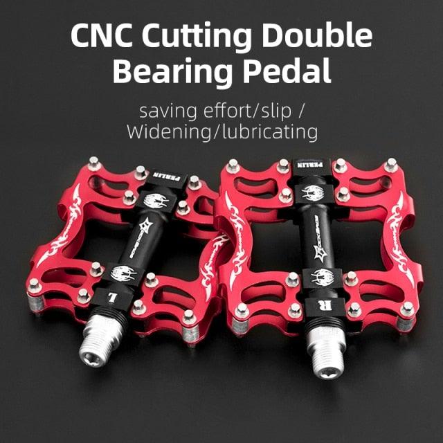 Road Bike Pedals Aluminum Alloy Anti-slip Bicycle Pedals Hollow-Carved Design Pedals Bicycle Accessories Mountain Bike Pedals Flat Bicycle Pedals Platform Cycling Sealed Bearing Aluminum Pedals For Mountain Bike Stevvex