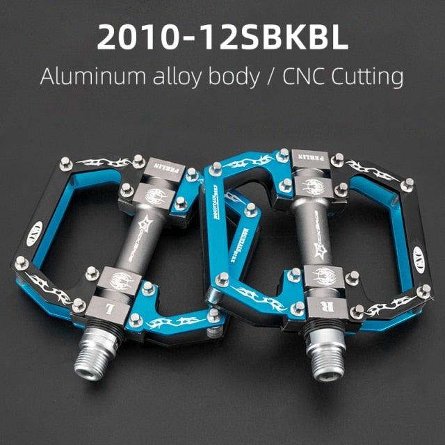 Road Bike Pedals Aluminum Alloy Anti-slip Bicycle Pedals Hollow-Carved Design Pedals Bicycle Accessories Mountain Bike Pedals Flat Bicycle Pedals Platform Cycling Sealed Bearing Aluminum Pedals For Mountain Bike Stevvex