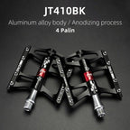 Road Bike Pedals Aluminum Alloy Anti-slip Bicycle Pedals Hollow-Carved Design Pedals Bicycle Accessories Mountain Bike Pedals Flat Bicycle Pedals Platform Cycling Sealed Bearing Aluminum Pedals For Mountain Bike Stevvex