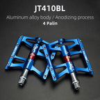 Road Bike Pedals Aluminum Alloy Anti-slip Bicycle Pedals Hollow-Carved Design Pedals Bicycle Accessories Mountain Bike Pedals Flat Bicycle Pedals Platform Cycling Sealed Bearing Aluminum Pedals For Mountain Bike Stevvex