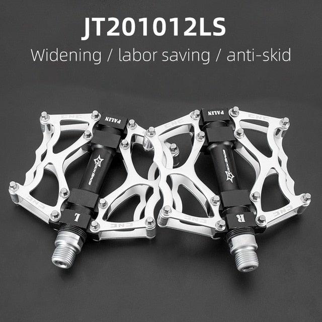 Road Bike Pedals Aluminum Alloy Anti-slip Bicycle Pedals Hollow-Carved Design Pedals Bicycle Accessories Mountain Bike Pedals Flat Bicycle Pedals Platform Cycling Sealed Bearing Aluminum Pedals For Mountain Bike Stevvex
