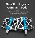 Road Bike Pedals Aluminum Alloy Anti-slip Bicycle Pedals Hollow-Carved Design Pedals Bicycle Accessories Mountain Bike Pedals Flat Bicycle Pedals Platform Cycling Sealed Bearing Aluminum Pedals For Mountain Bike Stevvex