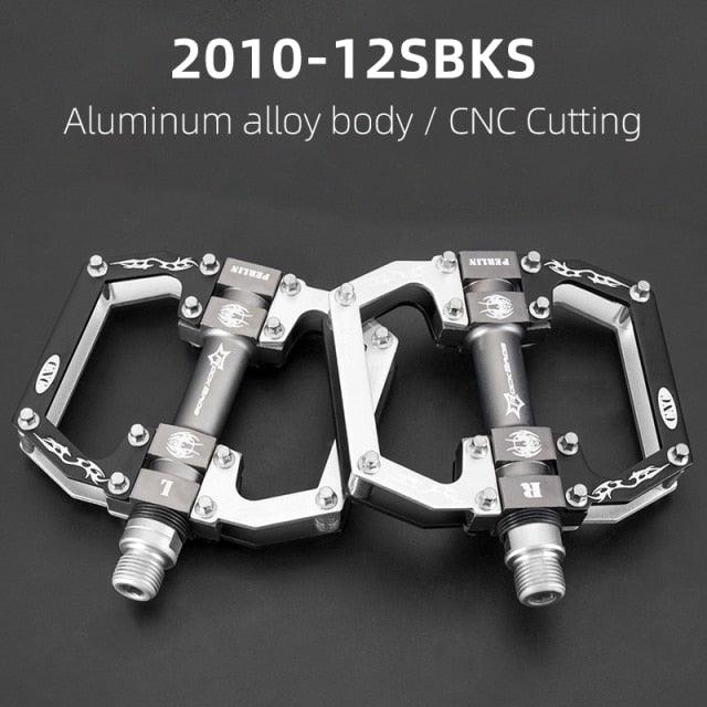 Road Bike Pedals Aluminum Alloy Anti-slip Bicycle Pedals Hollow-Carved Design Pedals Bicycle Accessories Mountain Bike Pedals Flat Bicycle Pedals Platform Cycling Sealed Bearing Aluminum Pedals For Mountain Bike Stevvex