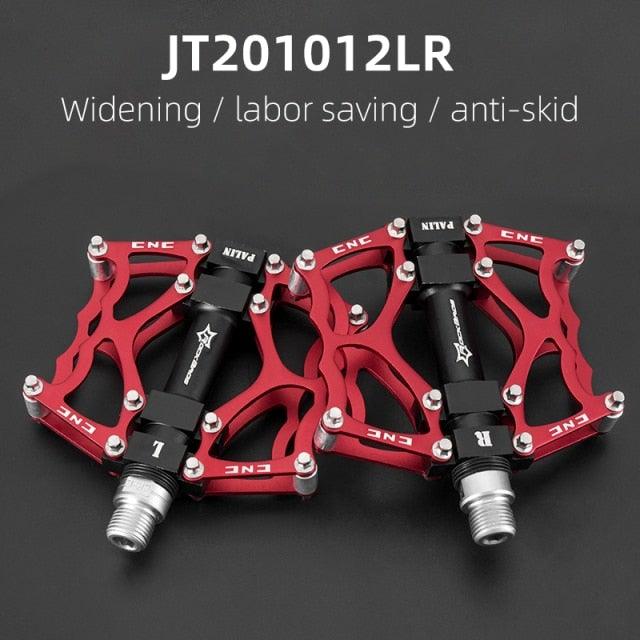Road Bike Pedals Aluminum Alloy Anti-slip Bicycle Pedals Hollow-Carved Design Pedals Bicycle Accessories Mountain Bike Pedals Flat Bicycle Pedals Platform Cycling Sealed Bearing Aluminum Pedals For Mountain Bike Stevvex