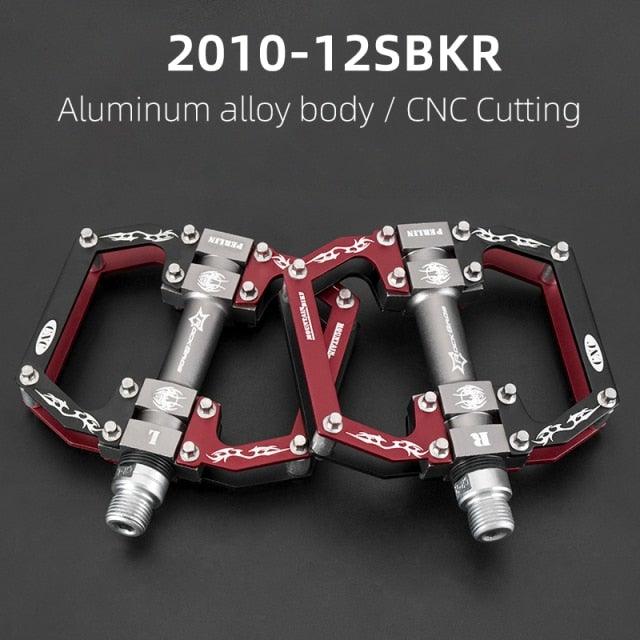 Road Bike Pedals Aluminum Alloy Anti-slip Bicycle Pedals Hollow-Carved Design Pedals Bicycle Accessories Mountain Bike Pedals Flat Bicycle Pedals Platform Cycling Sealed Bearing Aluminum Pedals For Mountain Bike Stevvex